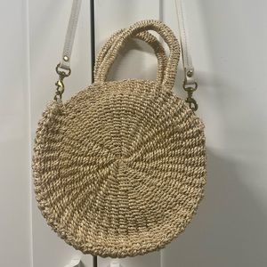 Clare V straw crossbody